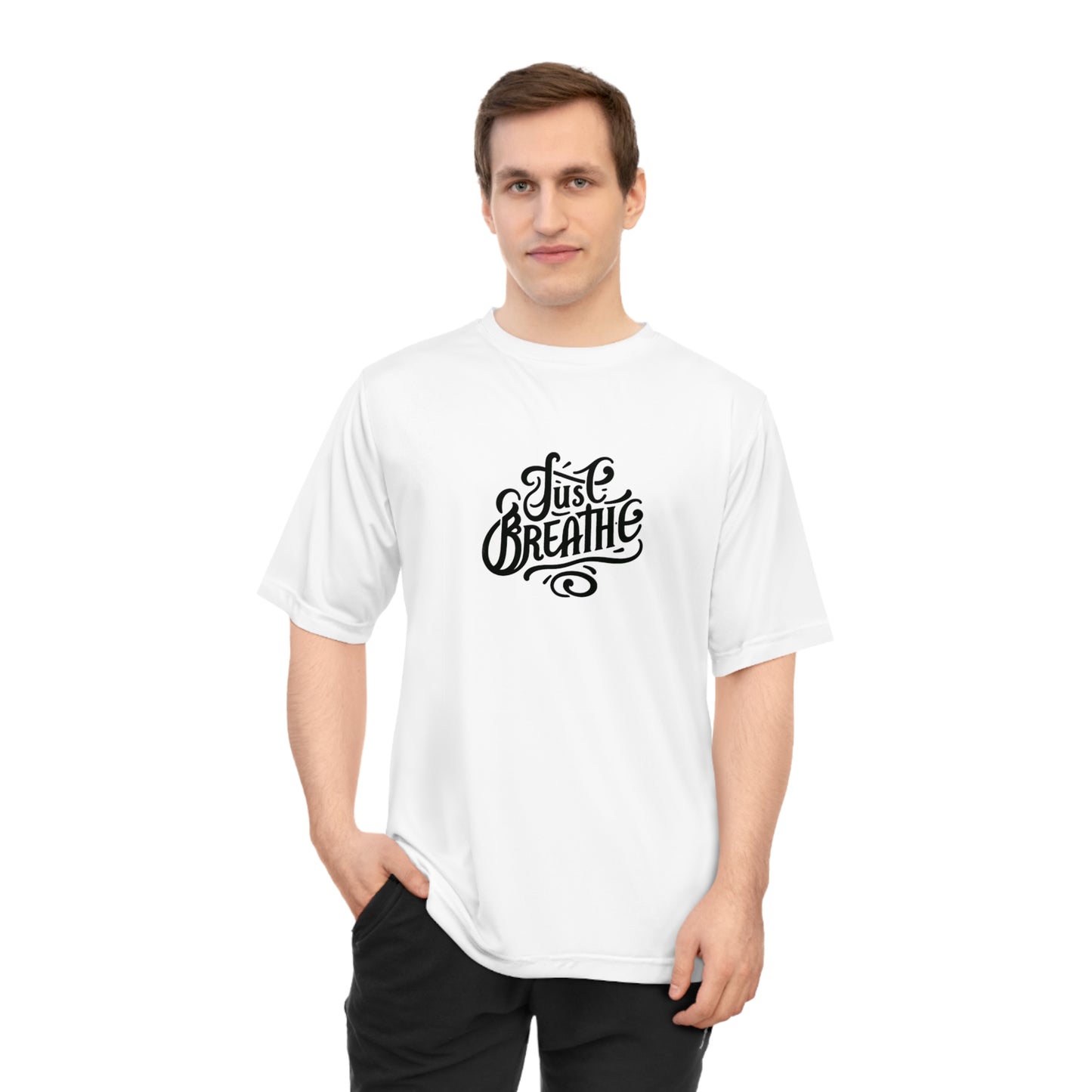 "Just Breathe" Unisex Performance Tee - Moisture-Wicking Wellness T-Shirt