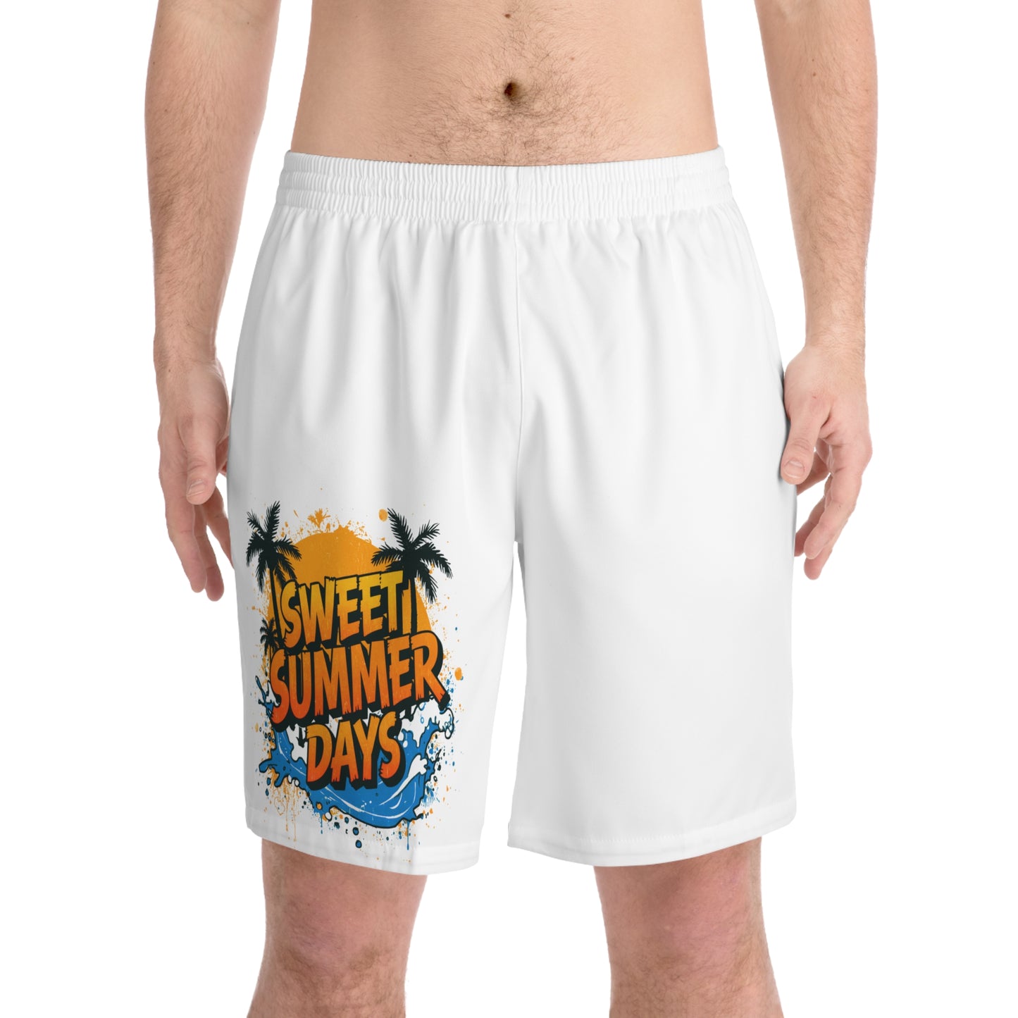 Sweet Summer Days Men’s Swim Trunks – Stretch Board Shorts with Mesh Lining