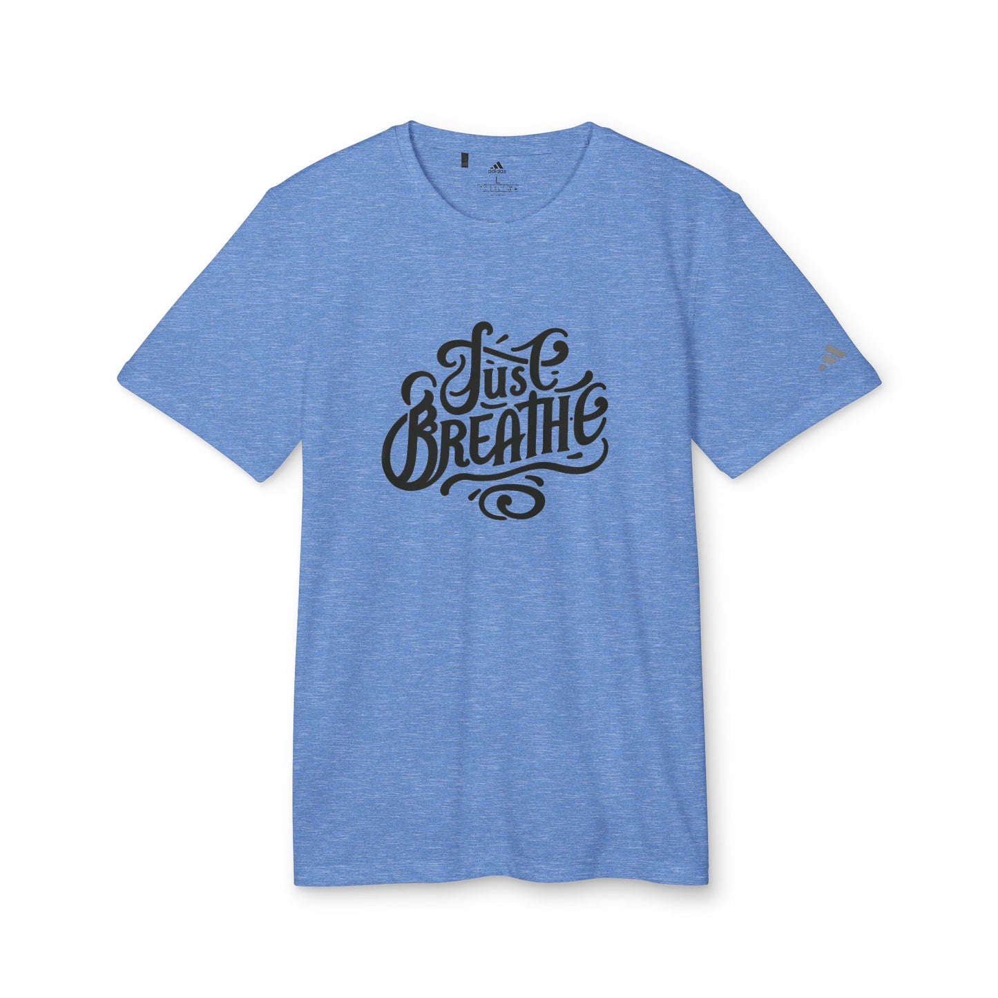 Just Breathe Adidas Unisex Sport T-shirt - Fitness Tee, Activewear, Workout Shirt, Gift for Fitness Enthusiasts, Casual Tee