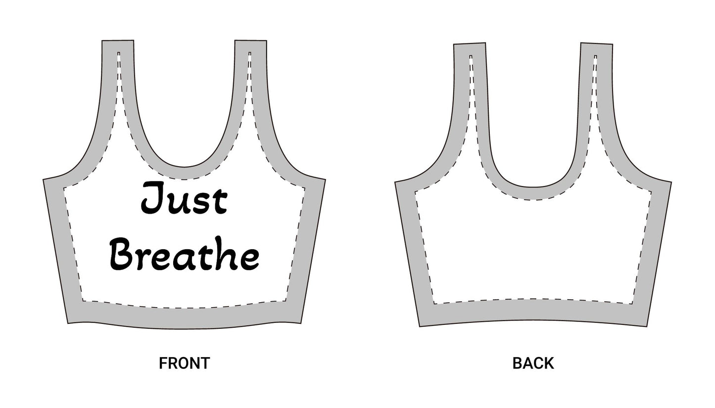 Just Breathe Polyester Sports Bra, Comfortable Workout Top, Athletic Bra, Activewear, Yoga Gear, Fitness Apparel