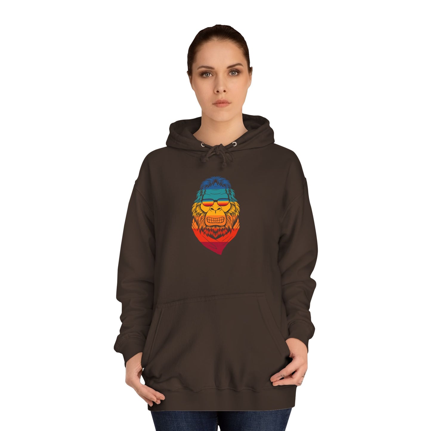 Cool Sasquatch Unisex College Hoodie - Casual and Fun Gear for Students