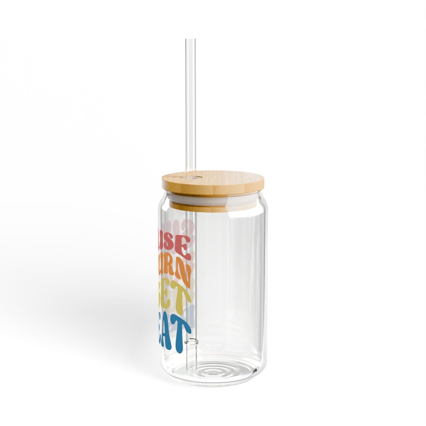Sunrise Sunset Repeat Sipper Glass - 16oz Eco-Friendly Drinkware