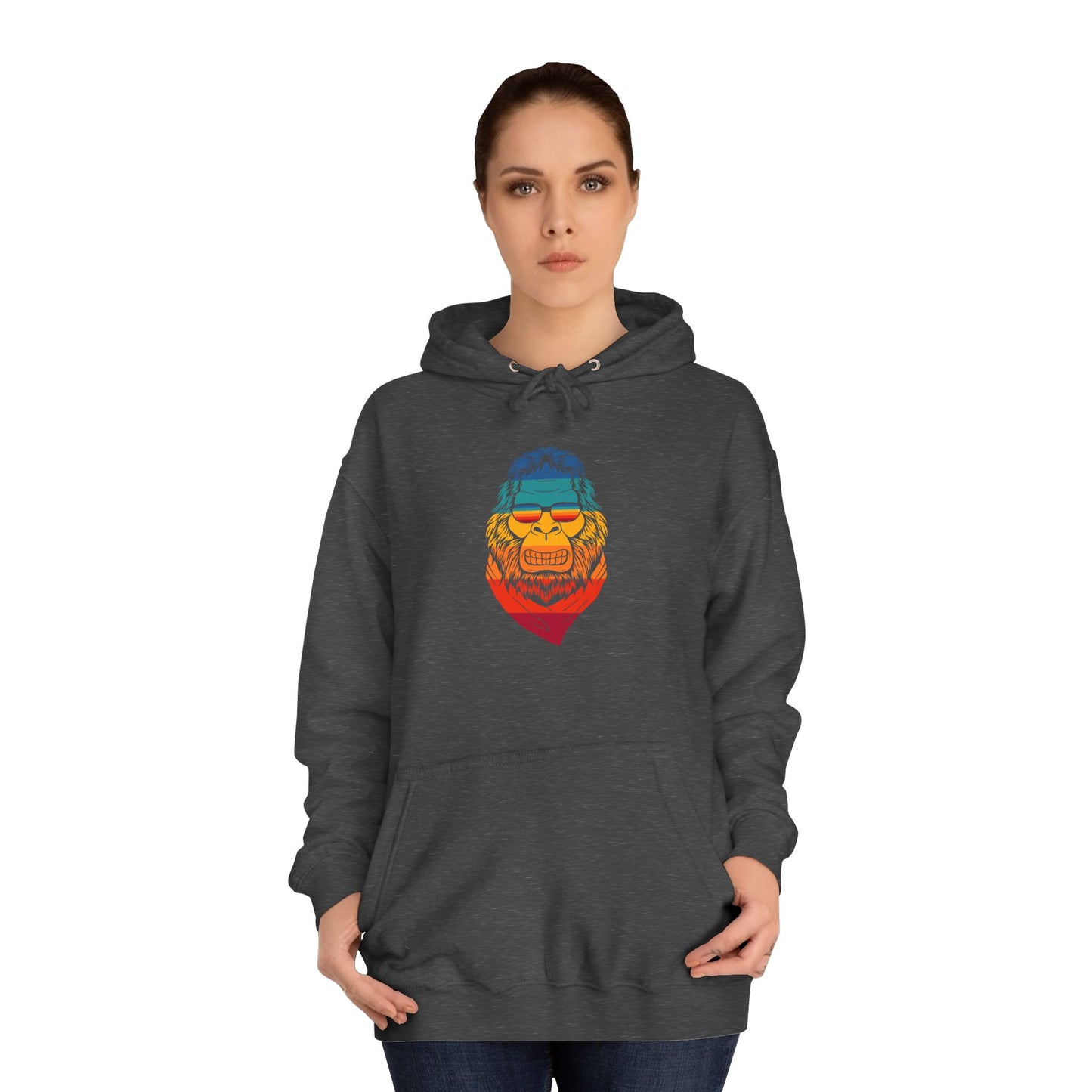Cool Sasquatch Unisex College Hoodie - Casual and Fun Gear for Students