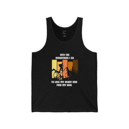 Outdoor Adventure Unisex Jersey Tank, Hiking Shirt, Camping Tee, Nature Lover Gift, Motivational Tank Top, Summer Activewear