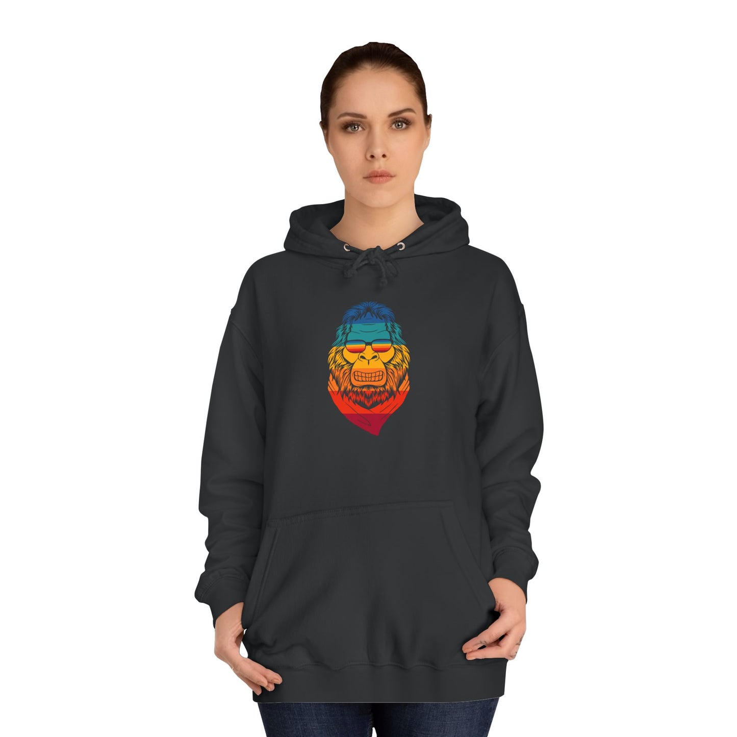 Cool Sasquatch Unisex College Hoodie - Casual and Fun Gear for Students