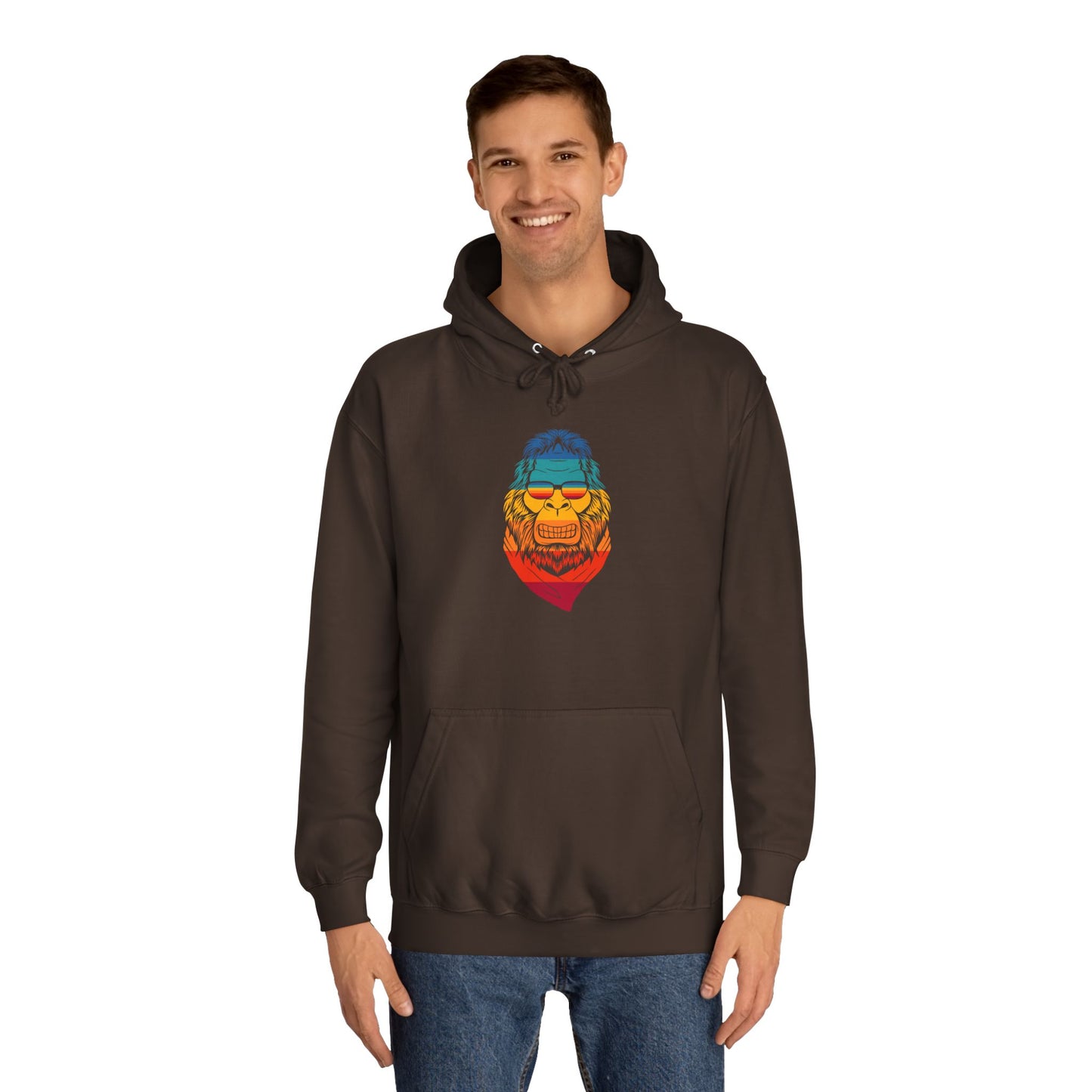 Cool Sasquatch Unisex College Hoodie - Casual and Fun Gear for Students