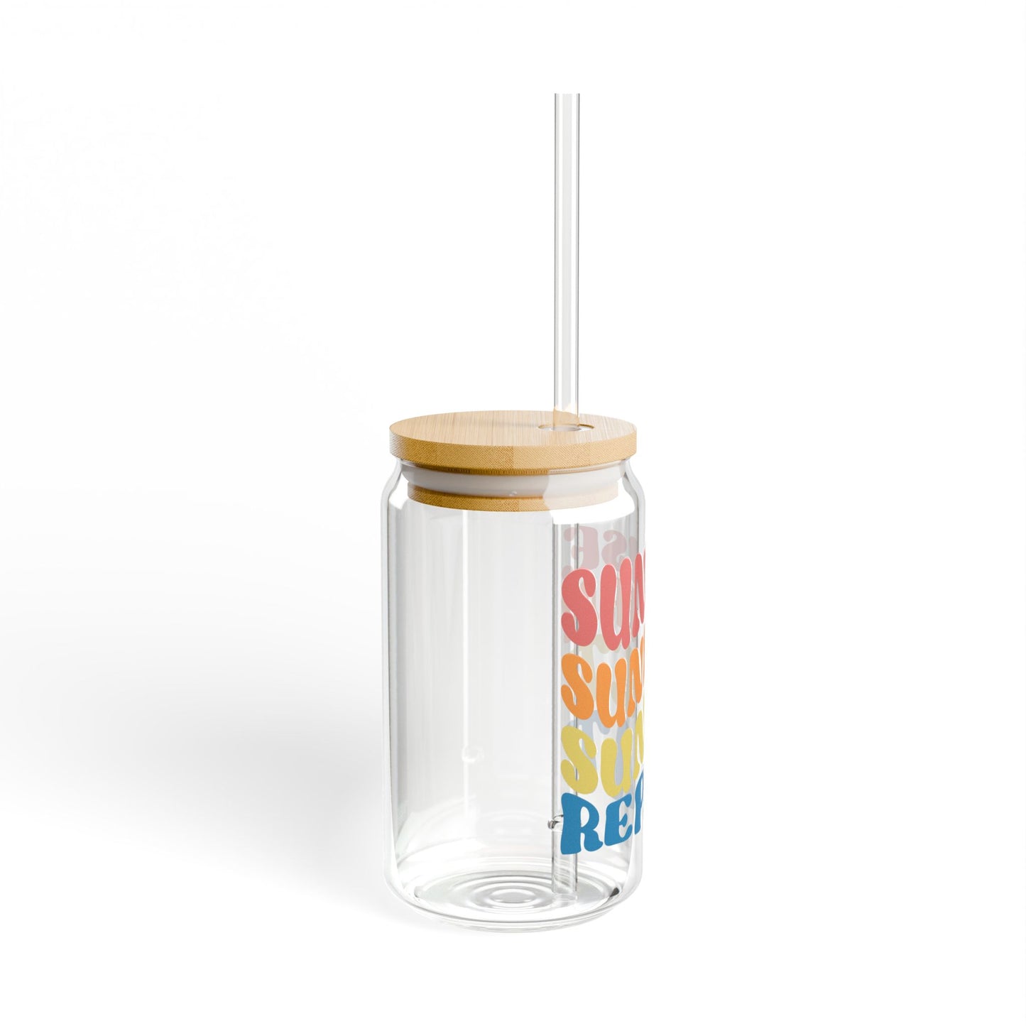 Sunrise Sunset Repeat Sipper Glass - 16oz Eco-Friendly Drinkware