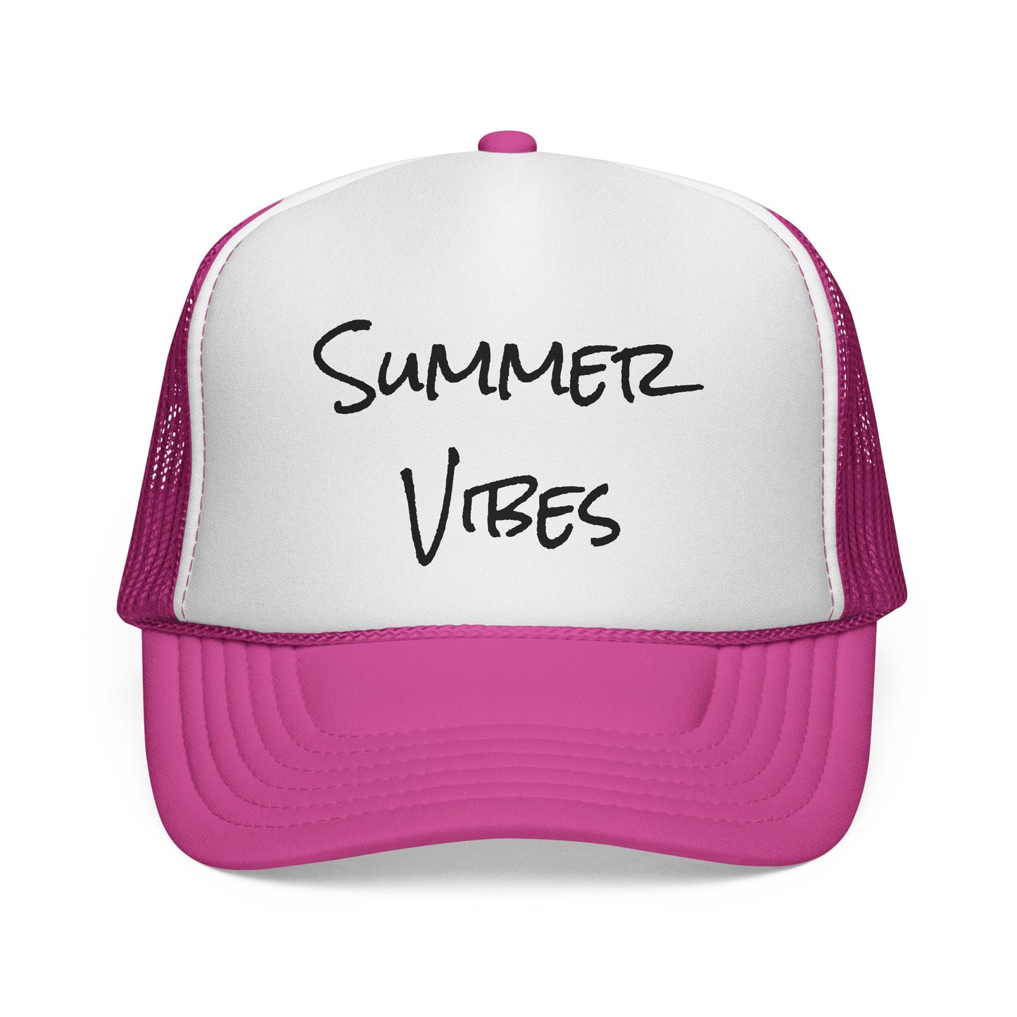 "Summer Vibes" Outdoor Adventure Trucker Hat - Breathable Mesh Cap