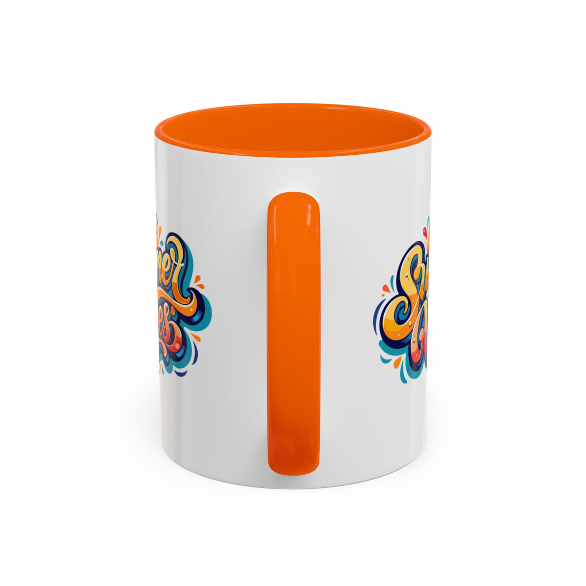 Summer Vibes Accent Coffee Mug, Colorful Mug for Summer, Beach Lover Gift, Fun Drinkware, Unique Kitchen Decor