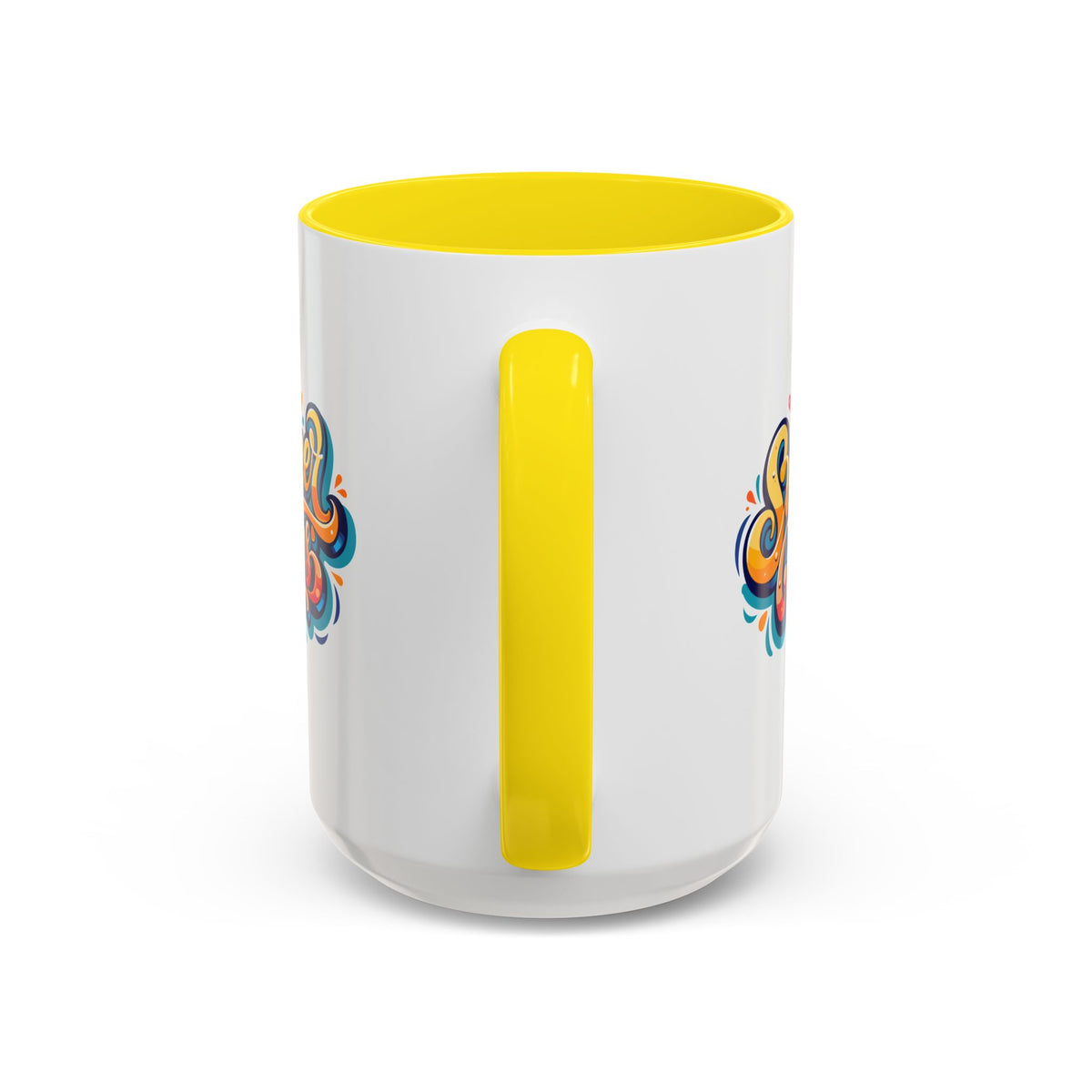Summer Vibes Accent Coffee Mug, Colorful Mug for Summer, Beach Lover Gift, Fun Drinkware, Unique Kitchen Decor