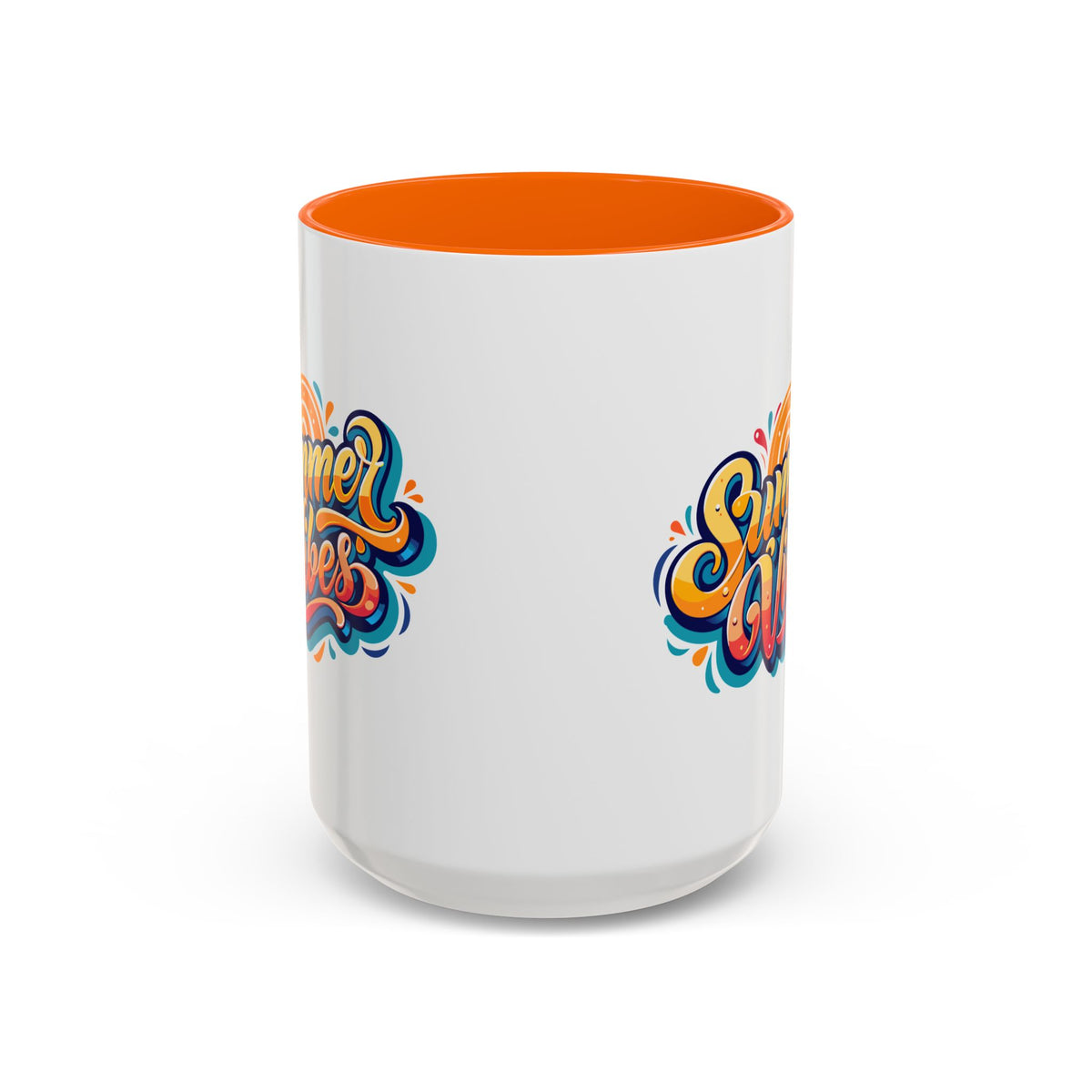 Summer Vibes Accent Coffee Mug, Colorful Mug for Summer, Beach Lover Gift, Fun Drinkware, Unique Kitchen Decor