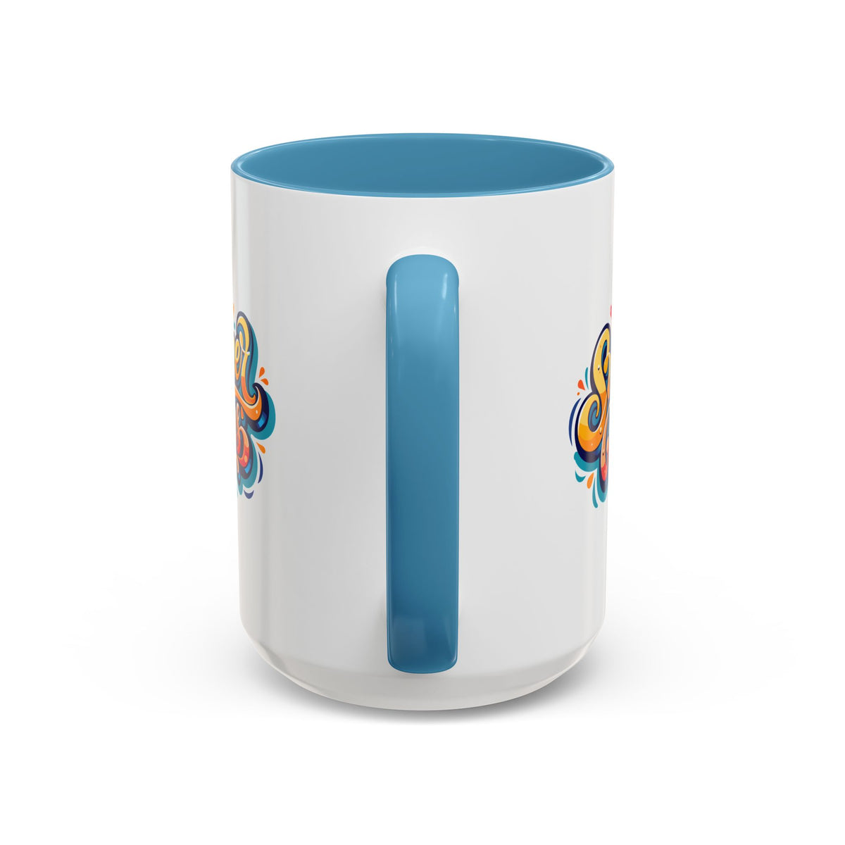 Summer Vibes Accent Coffee Mug, Colorful Mug for Summer, Beach Lover Gift, Fun Drinkware, Unique Kitchen Decor