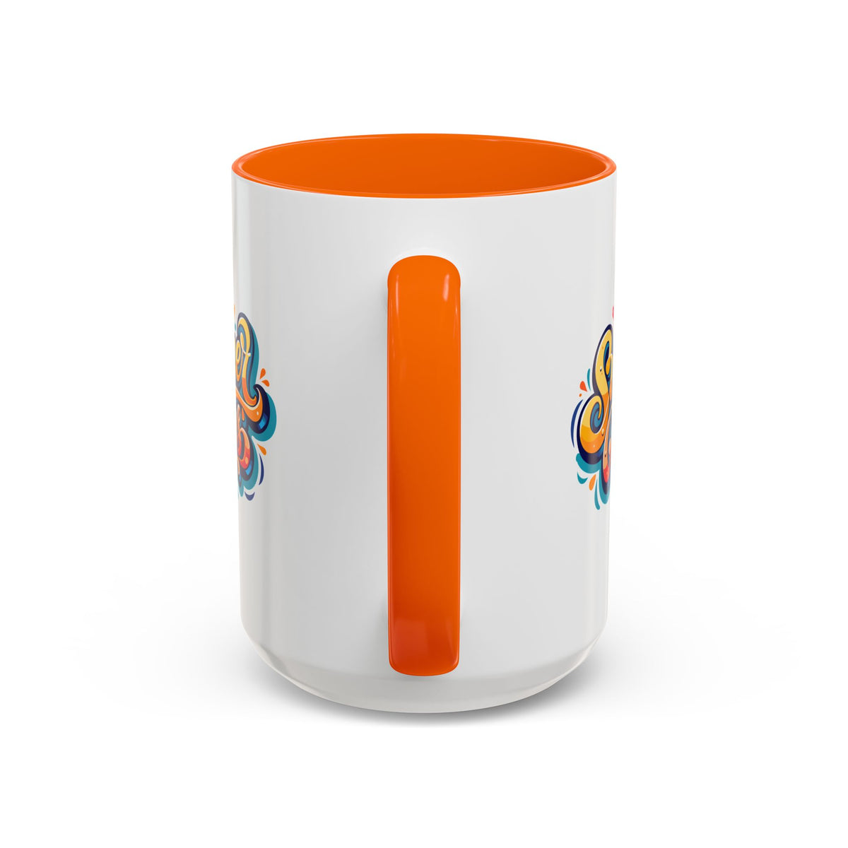 Summer Vibes Accent Coffee Mug, Colorful Mug for Summer, Beach Lover Gift, Fun Drinkware, Unique Kitchen Decor