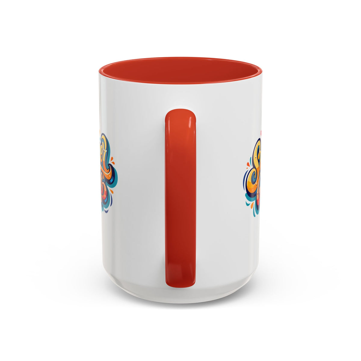Summer Vibes Accent Coffee Mug, Colorful Mug for Summer, Beach Lover Gift, Fun Drinkware, Unique Kitchen Decor