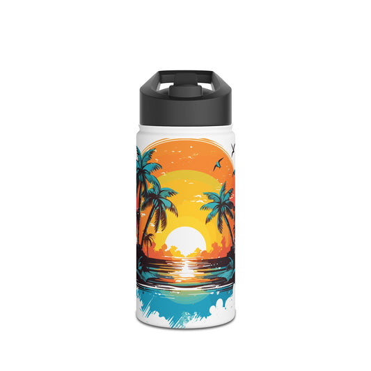 Tropical Sunset Stainless Steel Water Bottle
