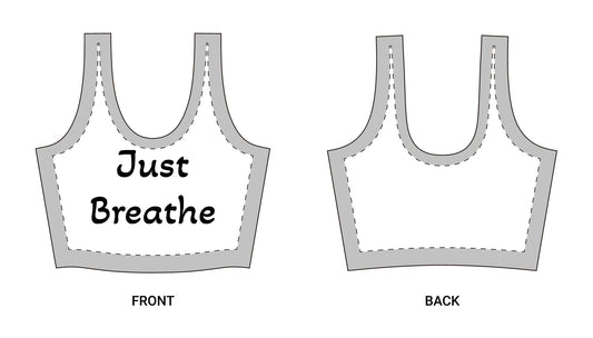 Just Breathe Polyester Sports Bra, Comfortable Workout Top, Athletic Bra, Activewear, Yoga Gear, Fitness Apparel