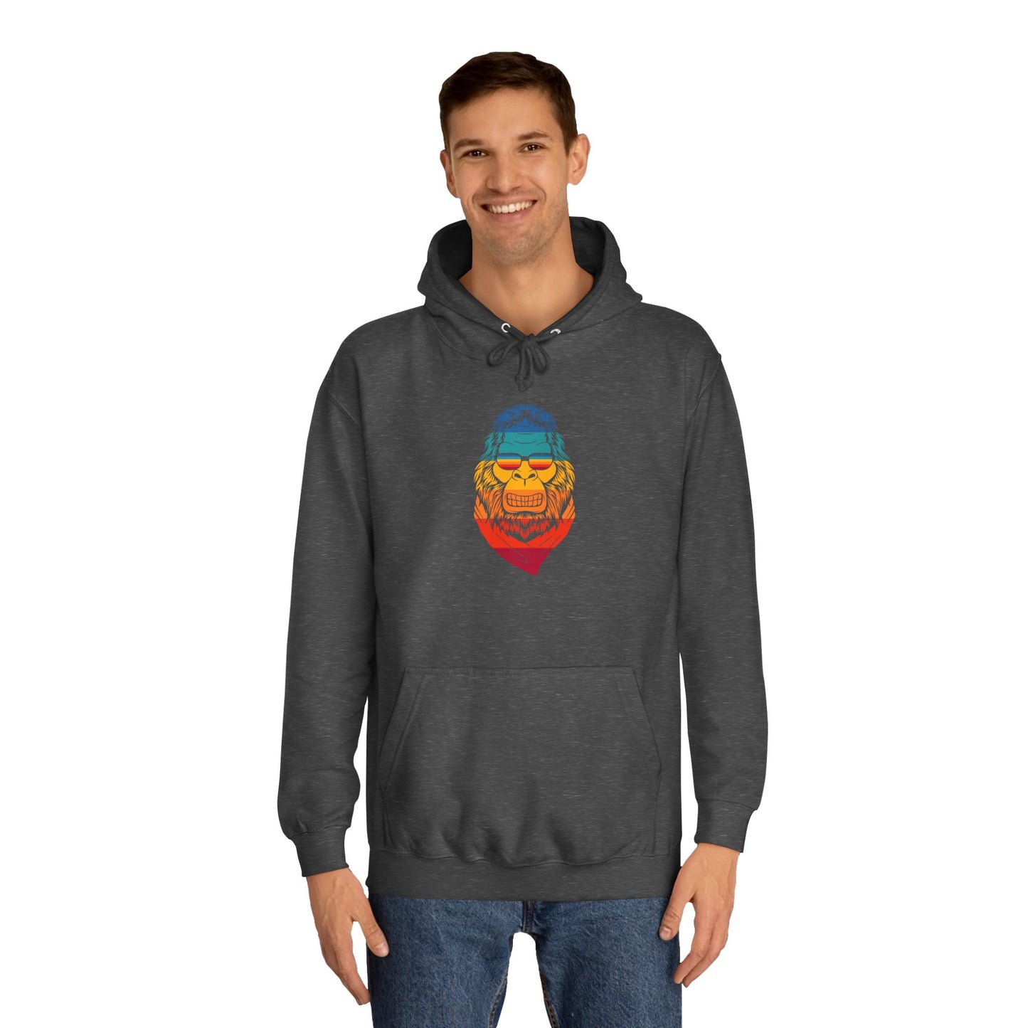 Cool Sasquatch Unisex College Hoodie - Casual and Fun Gear for Students