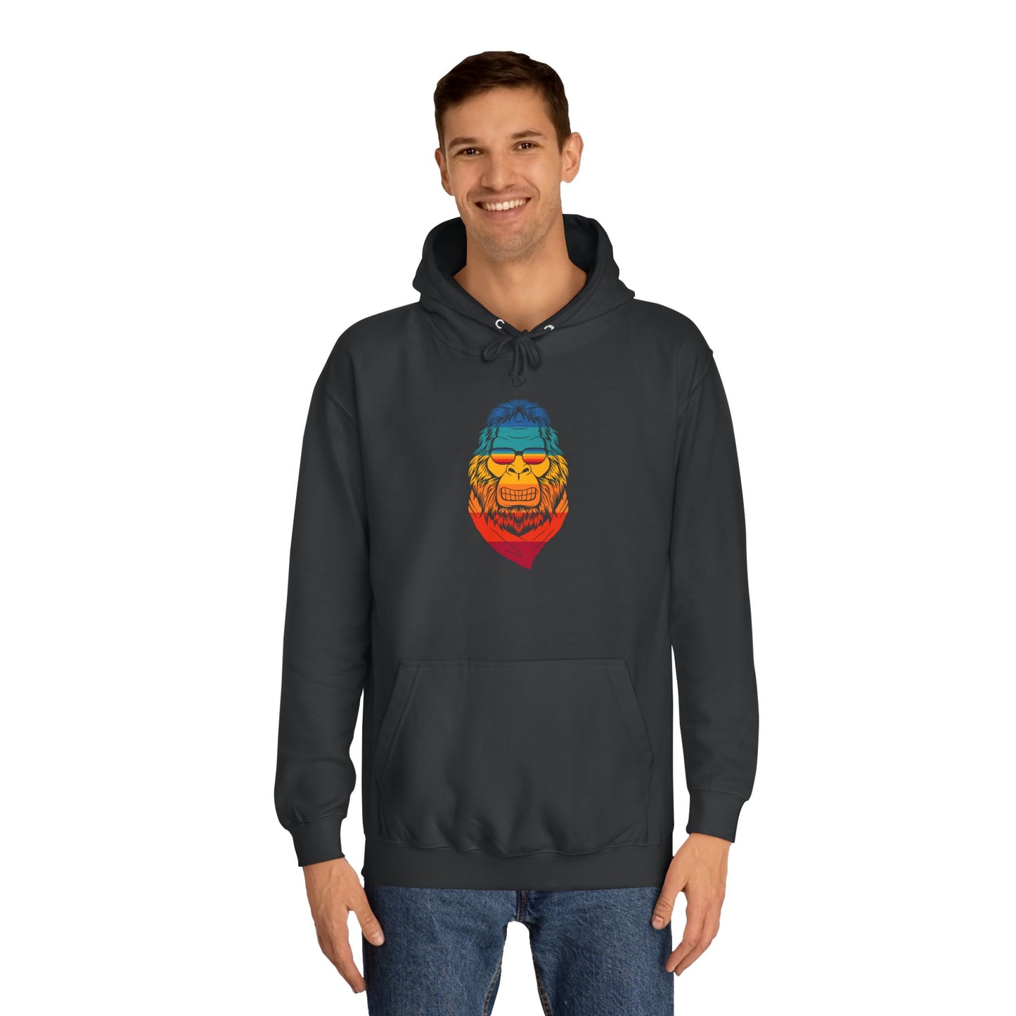 Cool Sasquatch Unisex College Hoodie - Casual and Fun Gear for Students