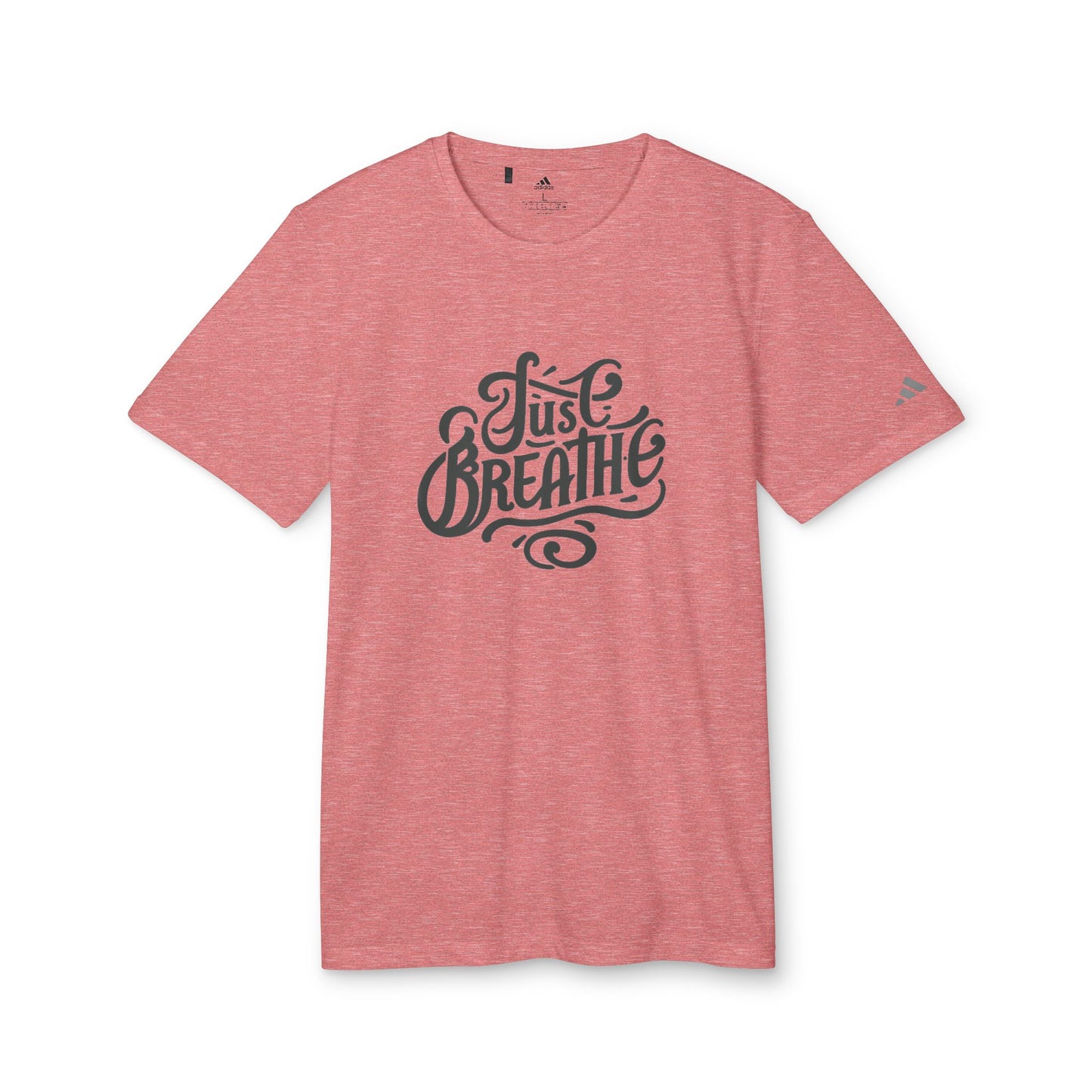 Just Breathe Adidas Unisex Sport T-shirt - Fitness Tee, Activewear, Workout Shirt, Gift for Fitness Enthusiasts, Casual Tee