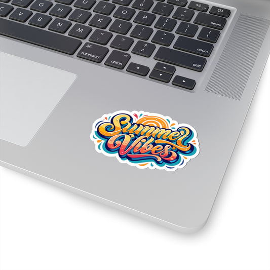Vibrant Summer Vibes Kiss-Cut Stickers | Colorful Laptop Decals, Summer Decor, Festival Accessories, Gift Ideas, Party Favors