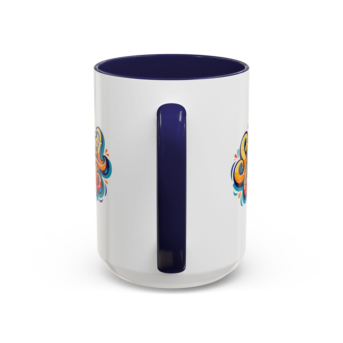 Summer Vibes Accent Coffee Mug, Colorful Mug for Summer, Beach Lover Gift, Fun Drinkware, Unique Kitchen Decor