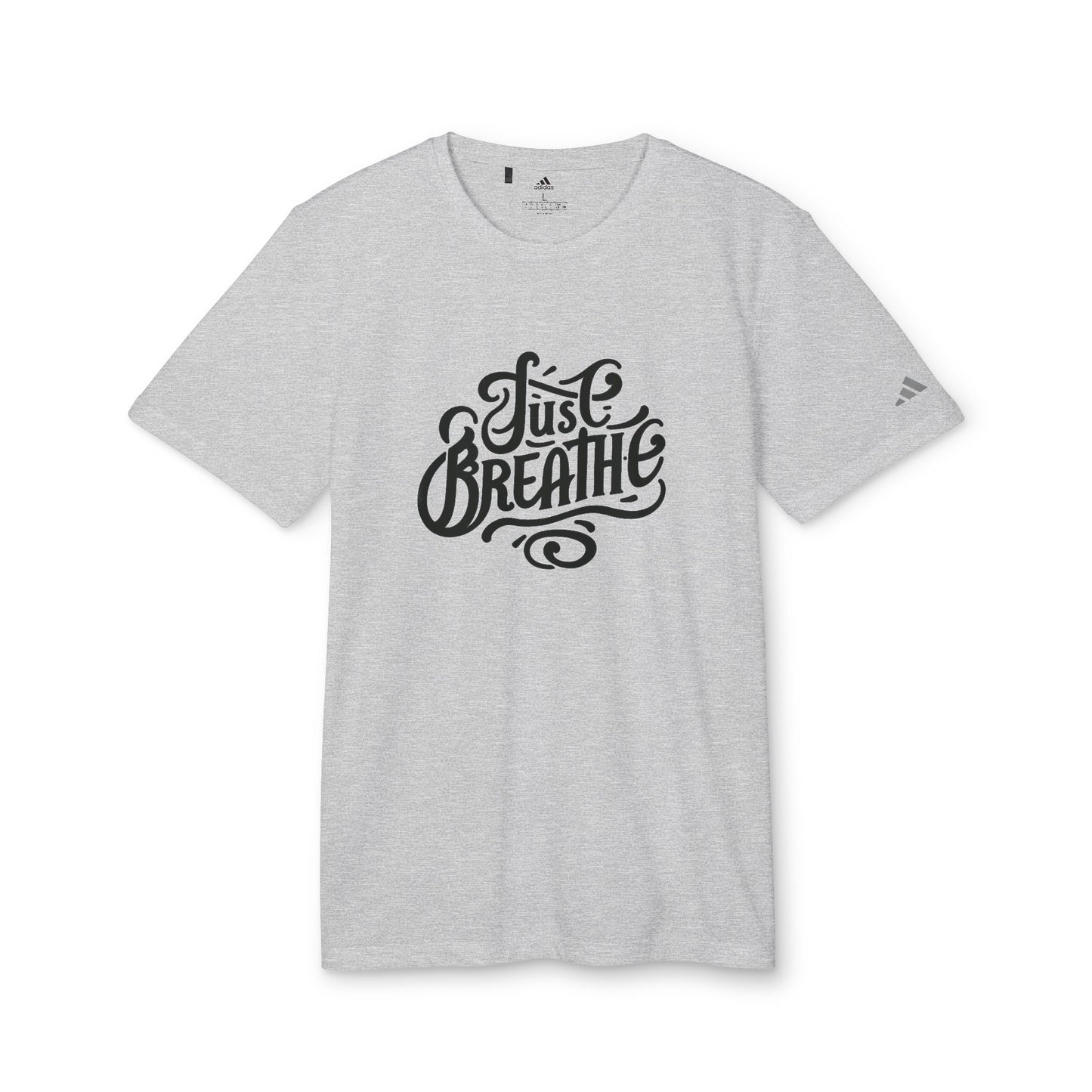 Just Breathe Adidas Unisex Sport T-shirt - Fitness Tee, Activewear, Workout Shirt, Gift for Fitness Enthusiasts, Casual Tee