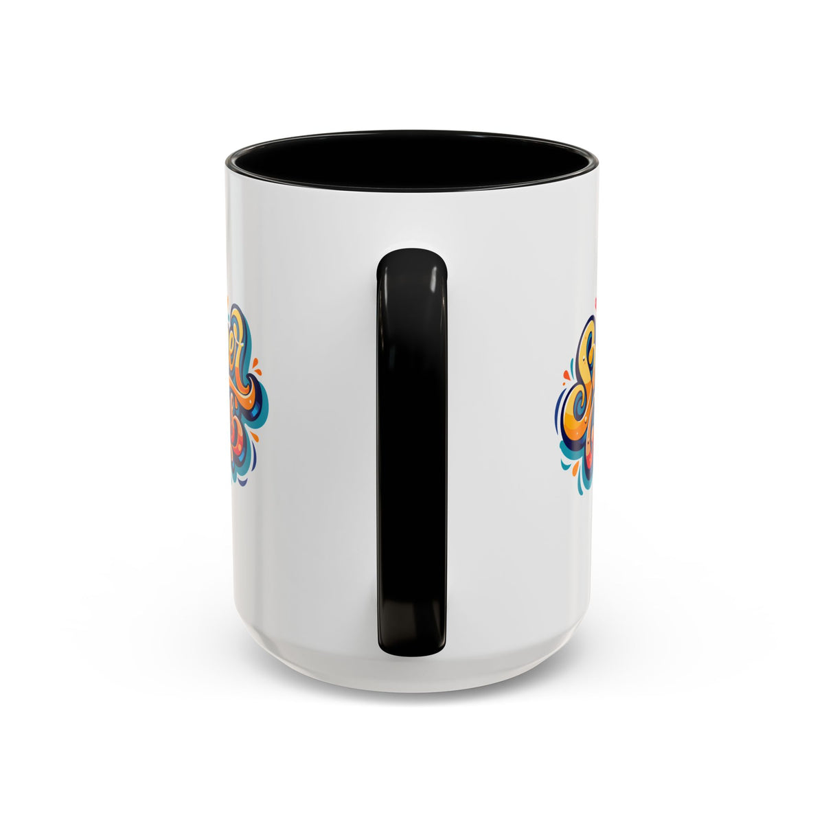 Summer Vibes Accent Coffee Mug, Colorful Mug for Summer, Beach Lover Gift, Fun Drinkware, Unique Kitchen Decor